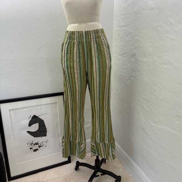 FREE PEOPLE Day's End Stripe Pants Camo Combo XS - Picture 4 of 9